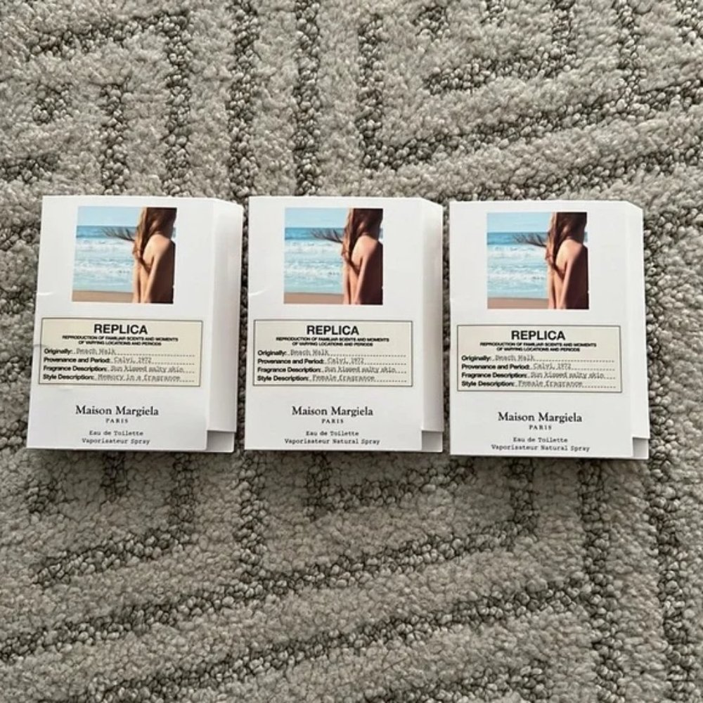 Lot of 3 MAISON MARGIELA Replica BEACH WALK Sample 1.2mL/0.04oz each